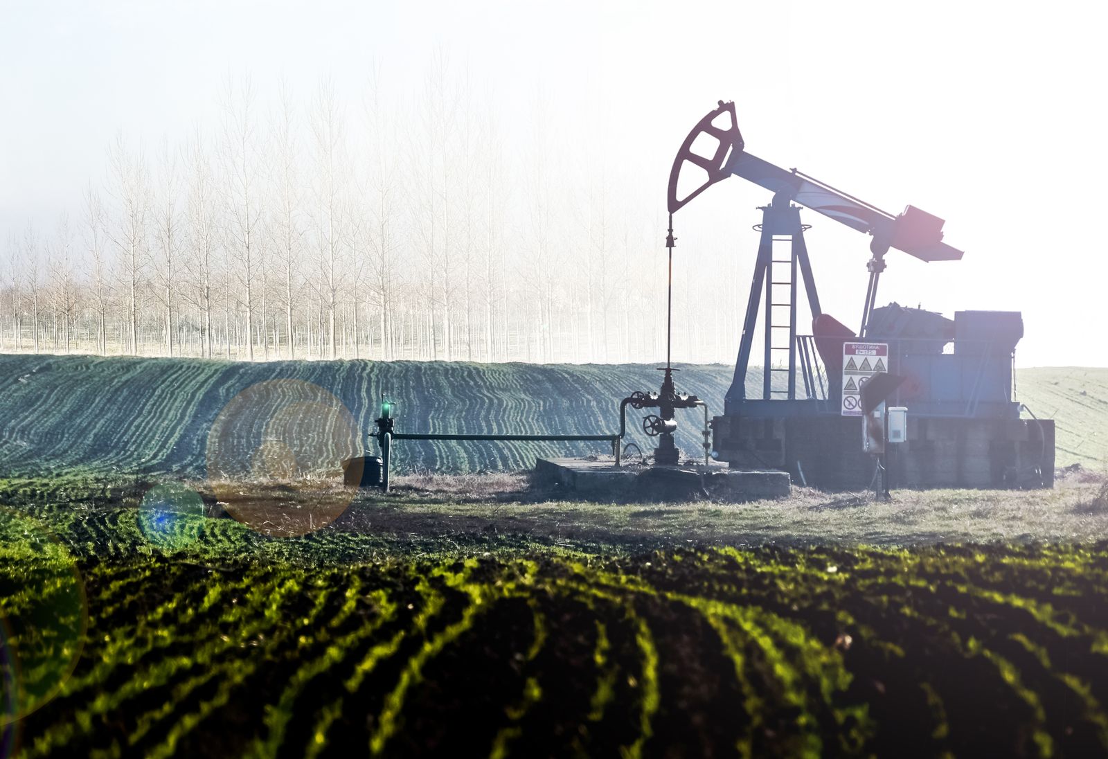 Field equipment operating on a Central Texas lease